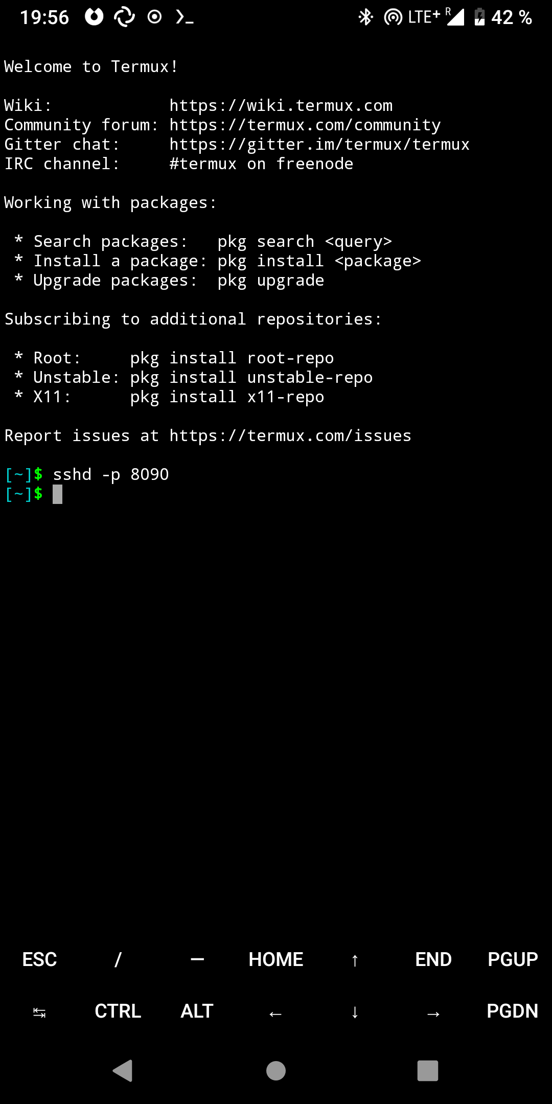 sshd mit termux auf Android